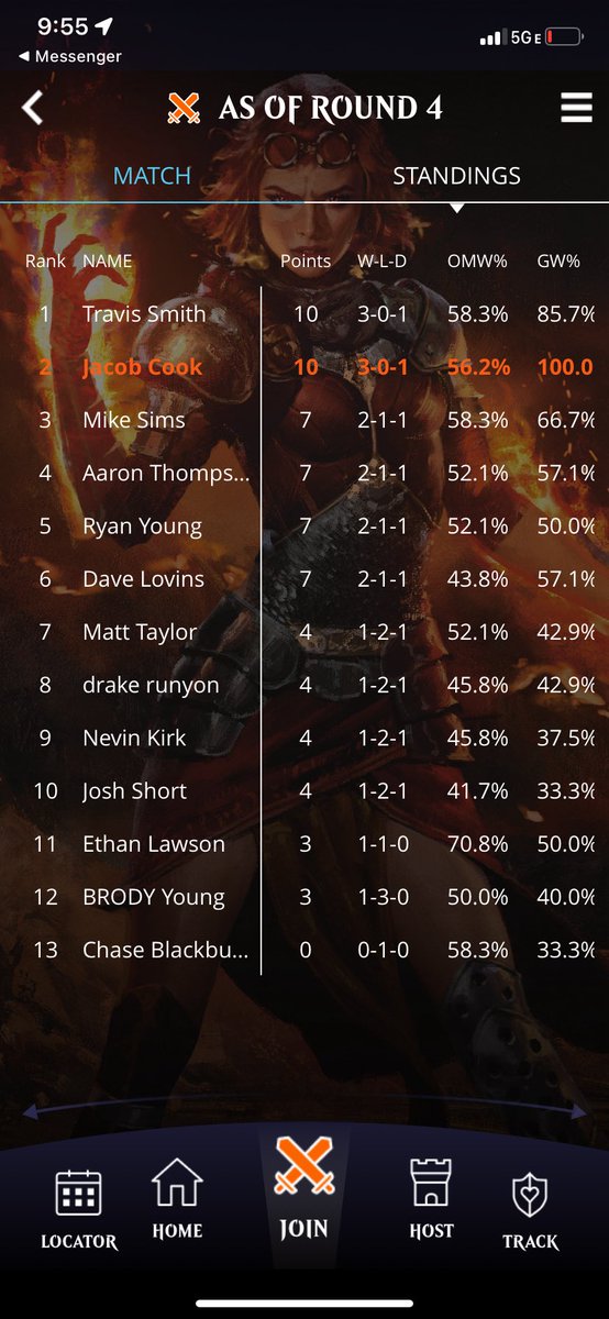 CrypticC174's tweet photo. 3-0 at pre-release last night. (It shows 4 rounds but we played 3) Pearl Ear was really good with the bestow creatures and Wight was really good with Hunger Tide. Fun set was fun. https://t.co/4QLNJBn689