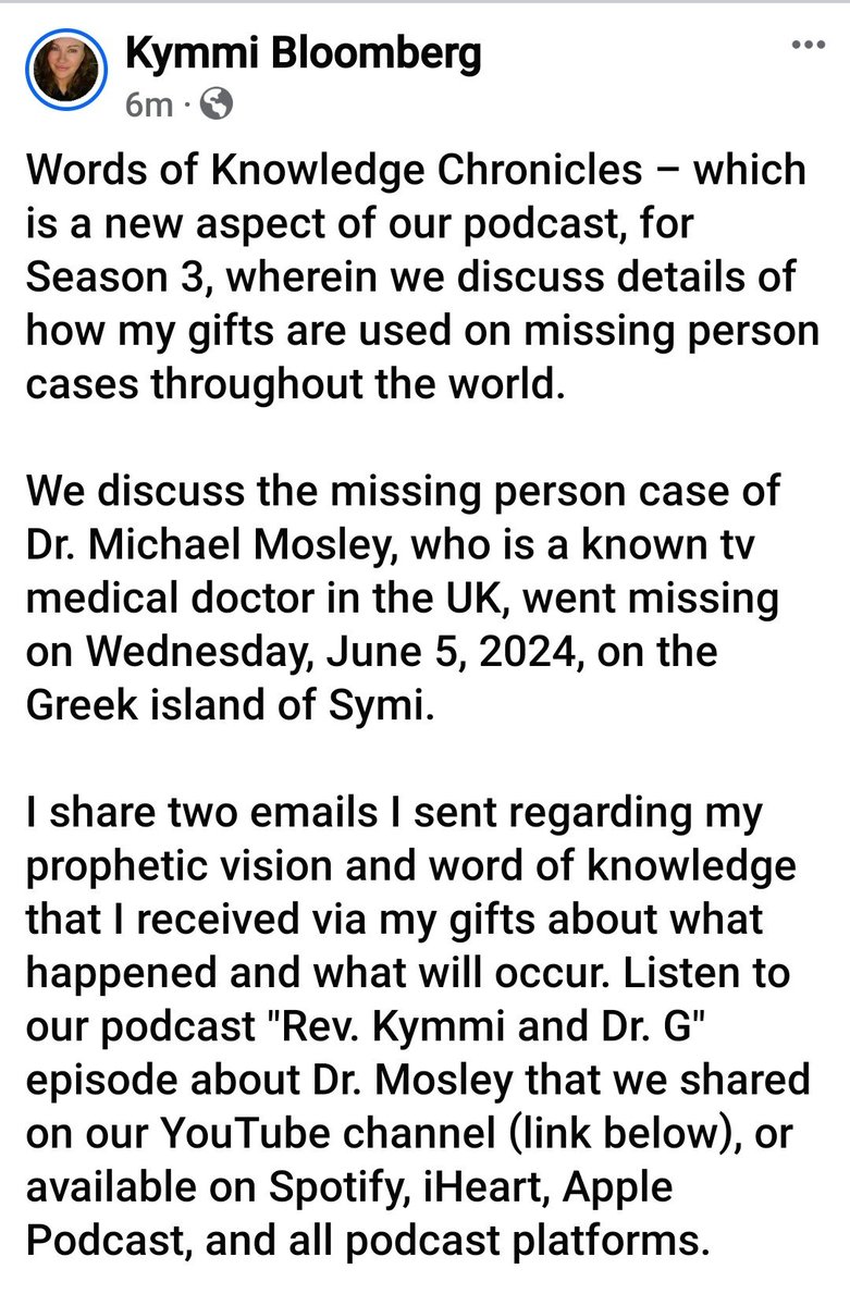 kschamus's tweet photo. #michaelmosley #missingpersons #wordsofknowledge #propheticword #propheticpodcast https://t.co/mJSs3H6uKA