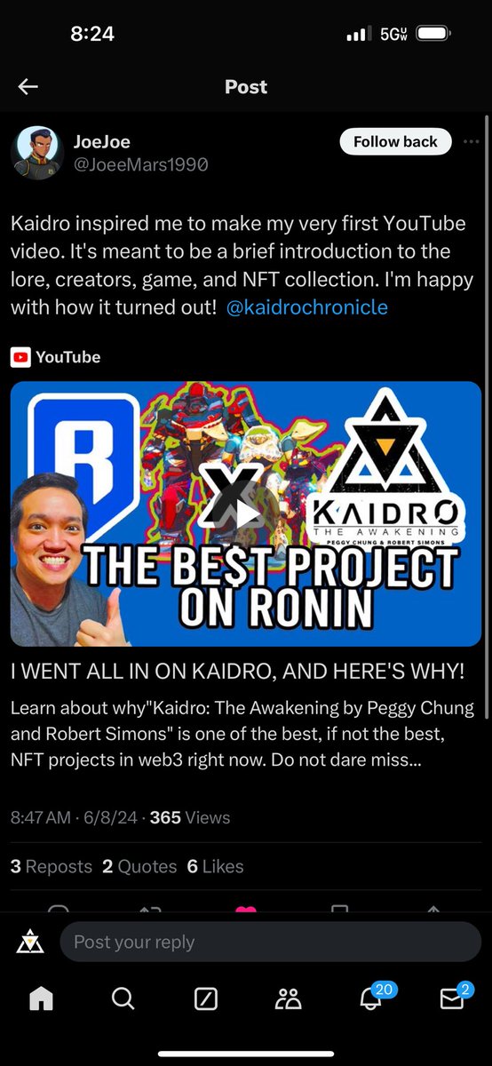 kaidrochronicle's tweet photo. If you wanna learn about all things Kaidro watch this breakdown video by @JoeeMars1990 it covers every aspect of the intellectual property from the comic, game, animation, NFTs and of course the upcoming $KDR

https://t.co/HhXg4DrIHL https://t.co/jDYZiIMJnt