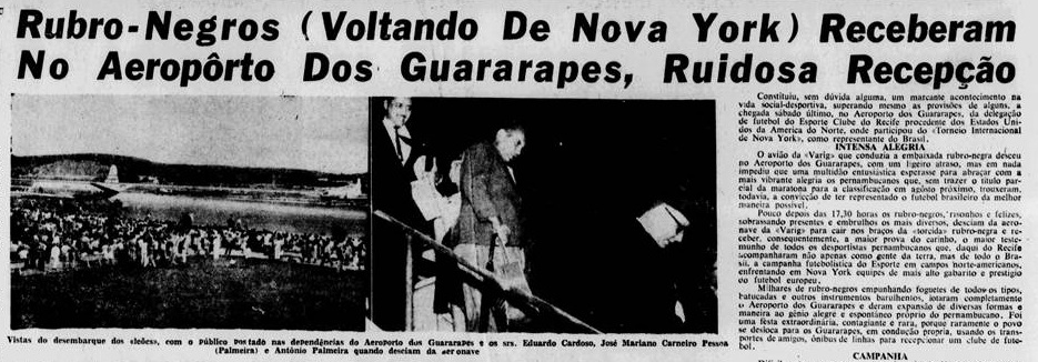 Sport_Campeao68's tweet photo. ISL 1963: MULTIDÃO RECEBE O SPORT NO AEROPORTO
Reconhecendo a valorosa campanha do Sport na International Soccer League, milhares de torcedores receberam o Sport no Aeroporto do Guararapes, saudando os atletas leoninos. https://t.co/YdWlnCjdQY