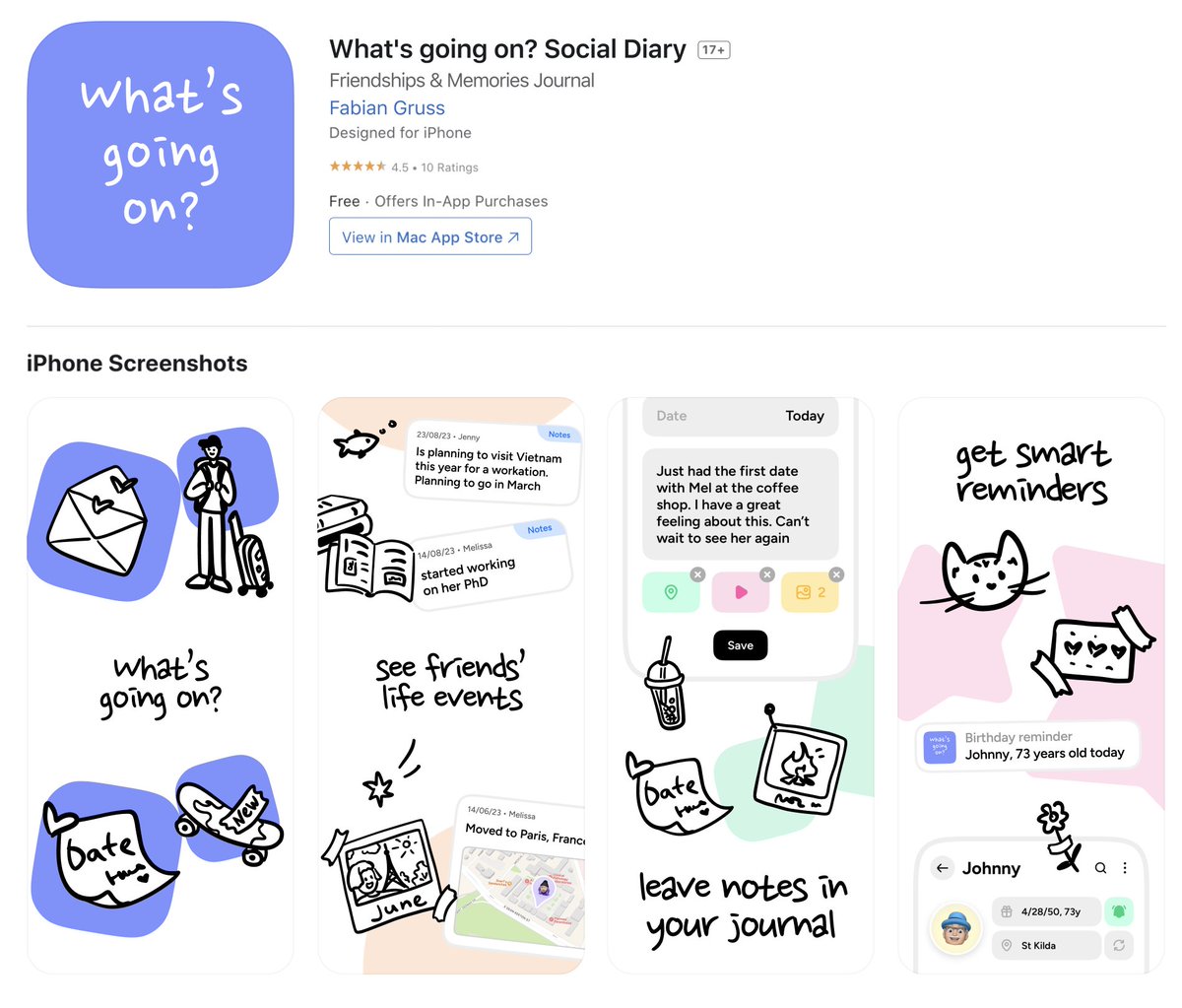 Together with <a href="/Arisha_Sav/">Ary Ptuška Sava</a>, we designed some cute packaging for <a href="/fabiangruss/">Fabian Gruß</a>’s new app, ‘What’s Going On?’

Give the app a try!  

apps.apple.com/de/app/whats-g…