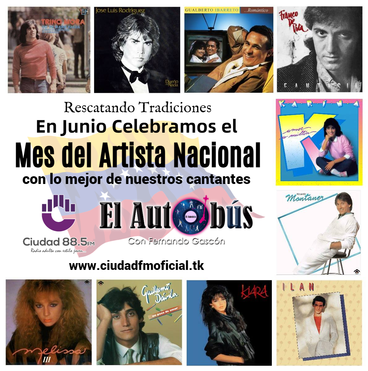 elautobus101's tweet photo. Lo mejor de nuestros cantantes, los de ayer, hoy y siempre.!! De Lunes a viernes a las 9:00 de la mañana y solo por Ciudad 88.5 FM. https://t.co/rbE4mS4E9c https://t.co/im61ADJP67