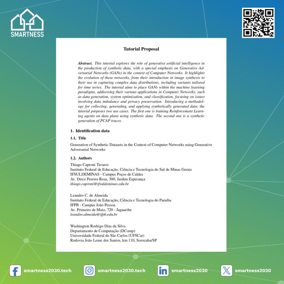 smartness2030's tweet image. 📣📄New Tutorial accepted on GANs at NetSoft and SBRC 2024!

Two tutorials about GANs were proposed and accepted at the SBRC 2024, and the IEEE NetSoft 2024.

👇More details about this news:
bit.ly/4c9QMtw

#Smartness2030 #sbrc #netsoft