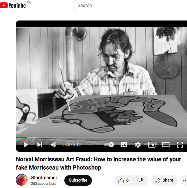 In this Vid #pretendian tells others not to use copyright material while recording their phone call, yet everyday he uses images he has no right to use. #morrisseau #artfraud #therearenofakes #Canada #ripoff #hypocrite