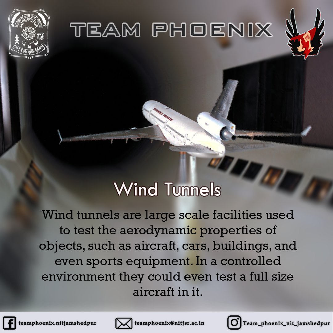 phoenix_nitjsr's tweet photo. Wind tunnels have proven to be marvelous creations for the aerodynamics sciences and engineering. Models or prototypes are placed inside the tunnel to test their aerodynamic performance and predict how an object will behave in different conditions, helping in improving designs. https://t.co/JbEkglUVcv