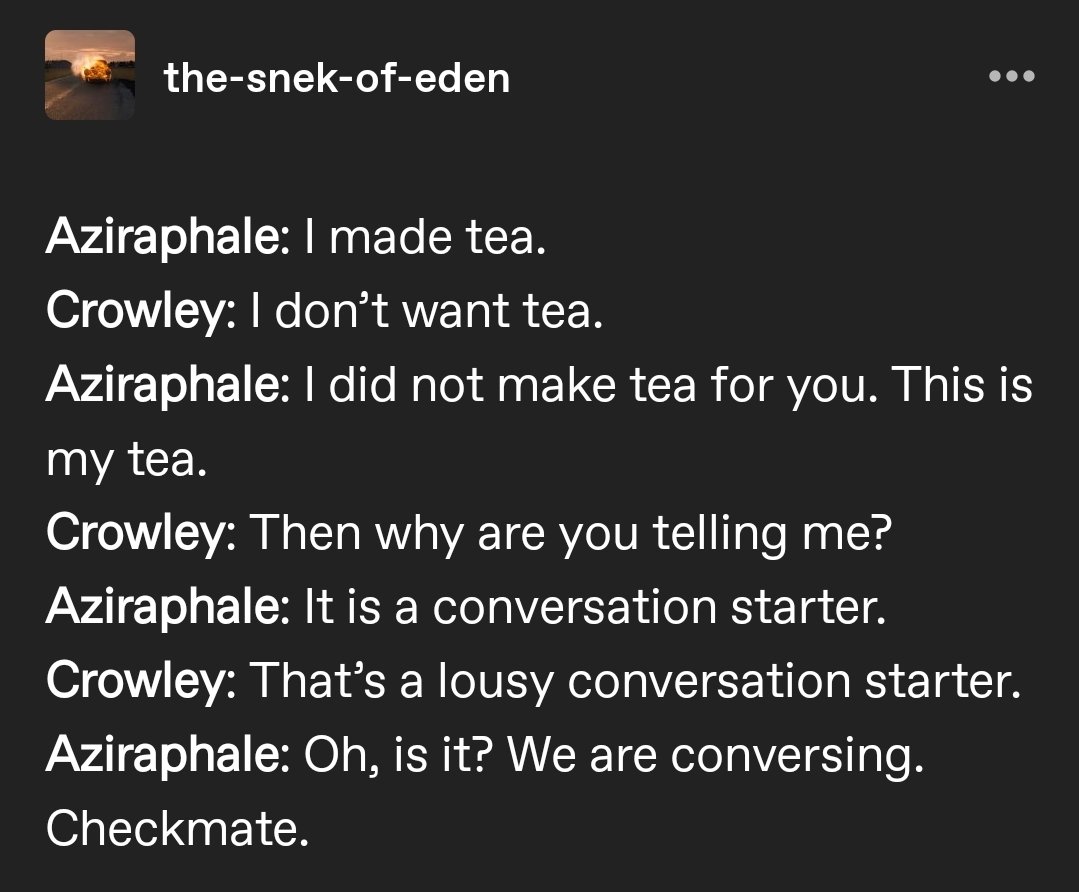 azziraphael's tweet image. Their first ever conversation in season 3: