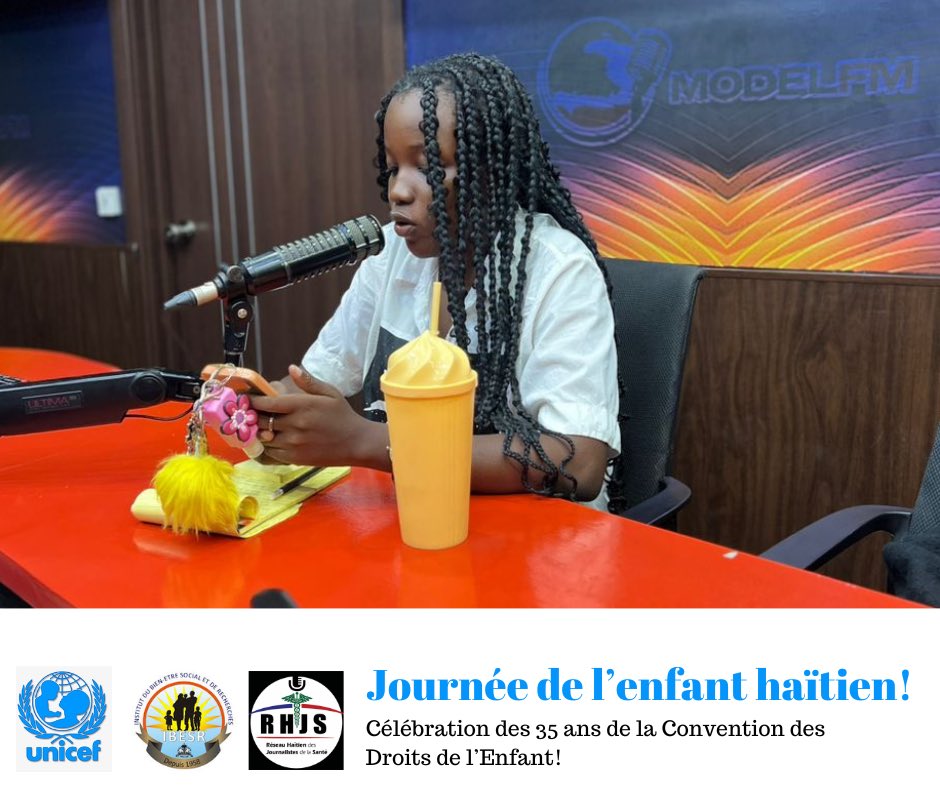 RhjsHaiti's tweet photo. 📸 Célébration de la Journée de l’Enfant Haïtien en Direct sur Model FM📻
Vivez ces moments forts et rejoignez-nous dès maintenant sur 88.3 FM! 🌟
#JournéeDeLEnfantHaïtien #UNICEF #IBERS #ModelFM #RHJS #ÉmissionSpéciale #Célébration #EnfantsHaïtiens https://t.co/qPwRpBiLdD