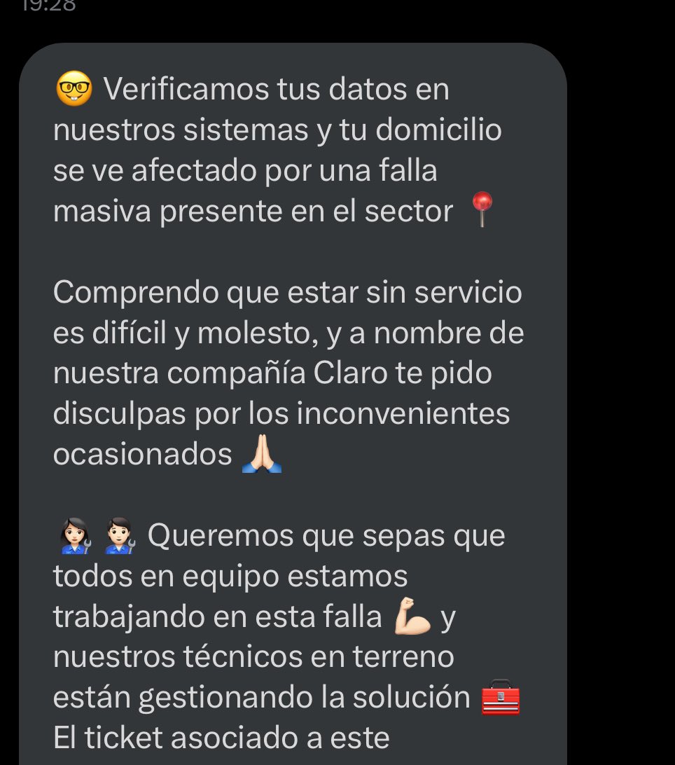 dementality's tweet photo. @clarochile_cl Me darán la misma respuesta automatizada de ayer, de nada sirve. Tampoco sirven las disculpas de la grabadora que me dice que el servicio se repondrá a la medianoche de hoy Domingo 9. Misma grabación que dijo que el servicio estaría activo en la medianoche de ayer sábado 8. https://t.co/Hfw6glbtP1
