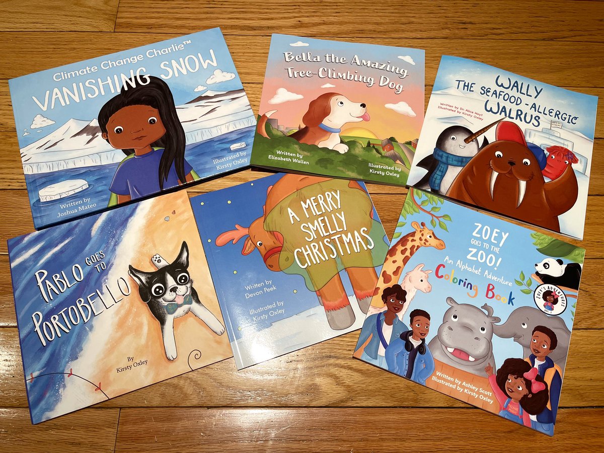 ClmtChngCharlie's tweet photo. Please support my illustrator’s other pieces of work! Thank you @kirstyoxleyart for helping bring to life all of these great stories! #illustrator #ChildrensBooks #books #education #library #literacy #reading #artists #entrepreneur https://t.co/B6ihxX4XL4