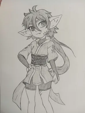 spyrite165's tweet photo. Little sketch of Rue in a ninja like outfit https://t.co/nDGbiKHskV