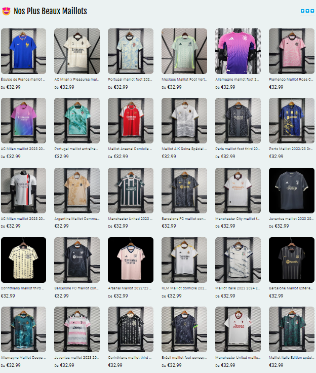 MaisonMaillOt's tweet photo. Si vous avez besoin de maillot de foot bonne qualité pas cher hésitez pas à en commander en passant par ce lien : 👇🏽 

https://t.co/XHdFH2nXuR Ou en utilisant le code : maisonpormo qui donne -25% sur tout le site ⚽️⚔️ https://t.co/R3XtT05s1E