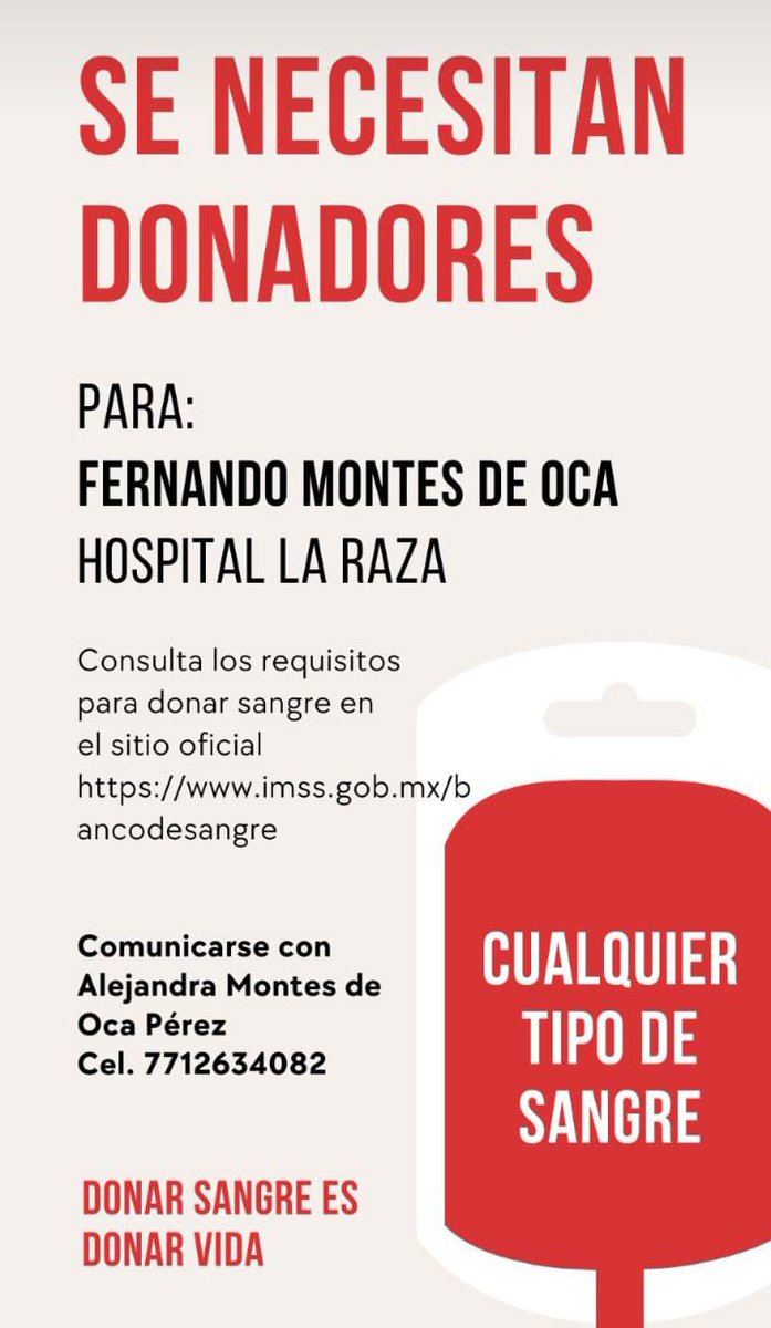 CarlosMMHgo's tweet photo. Necesito de su valioso apoyo para donar sangre para mí hermano.
Esta grave en cardiología de la raza.
Agradeceré mucho de su apoyo. https://t.co/wtpFy9zypp
