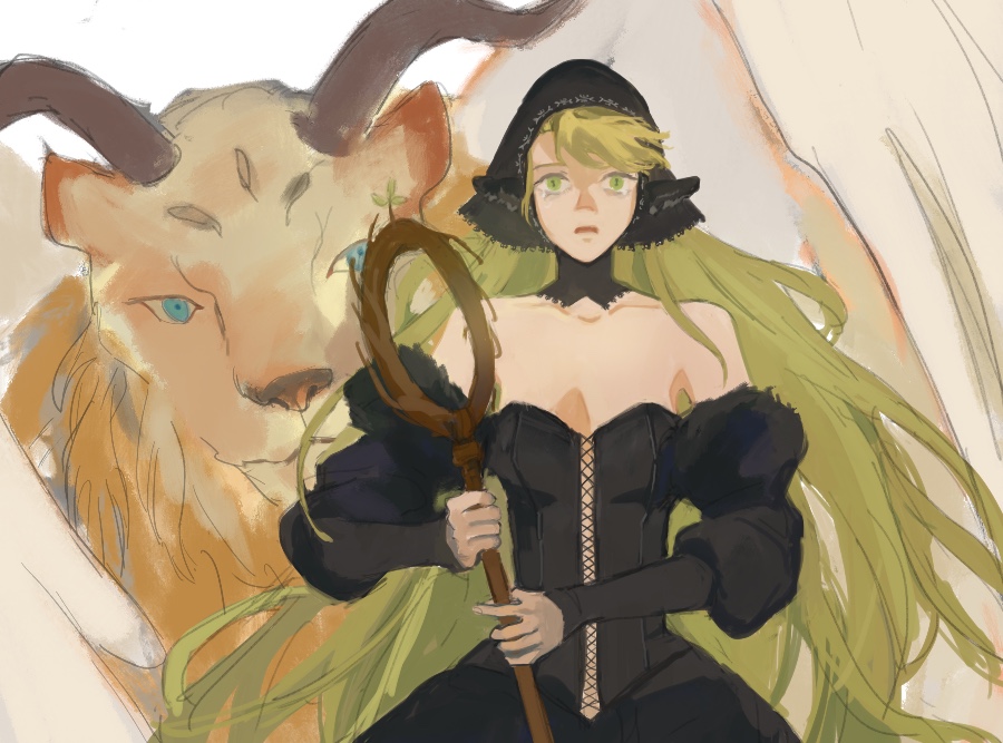larkspurfields's tweet photo. i read all of dungeon meshi to figure who she is https://t.co/wX7NP0gZPI