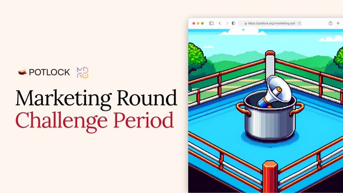 PlanetaVeNEARa's tweet photo. News from @potlock_ and @MarketingDAOers - #NEAR #Marketing quadratic funding round wrapped up, now in a week-long challenge phase! Get involved by on-chain challenging results.
https://t.co/6yMUYd2t5P
https://t.co/0dTtCtNy9i
#DAO #NEARProtocol #funding #potlock https://t.co/0nw1O7xdGn