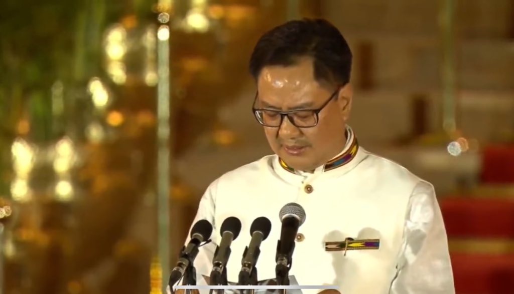 TotoKombo's tweet photo. Congratulations to Shri Kiren Rijiju ji ,the pride of Arunachal Pradesh on your taking oath as central cabinet minister. https://t.co/O4rnSRhAVW