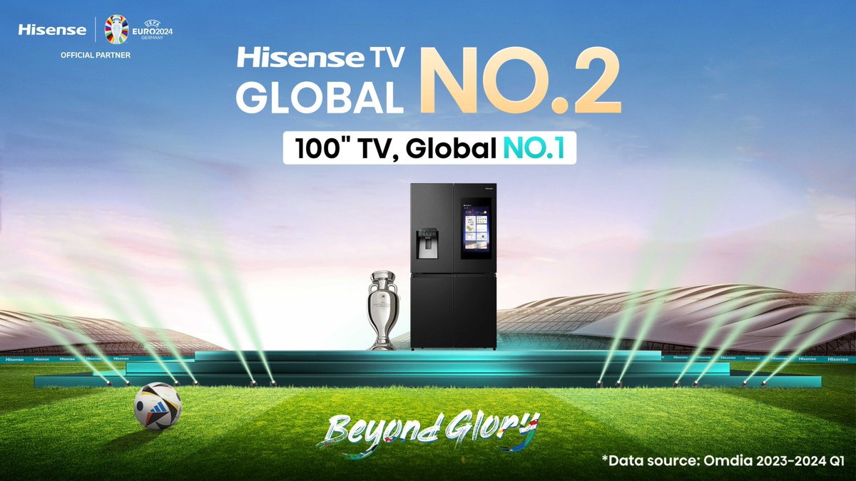 HisenseIntl's tweet image. Keep your snacks chilled and your excitement high! As the UEFA EURO 2024™ heats up, let your Hisense refrigerator be your MVP. With its sleek design and innovative cooling technology, it&apos;s the perfect companion for all your game-day treats.

#SmartFridge #EURO2024 #BeyondGlory…