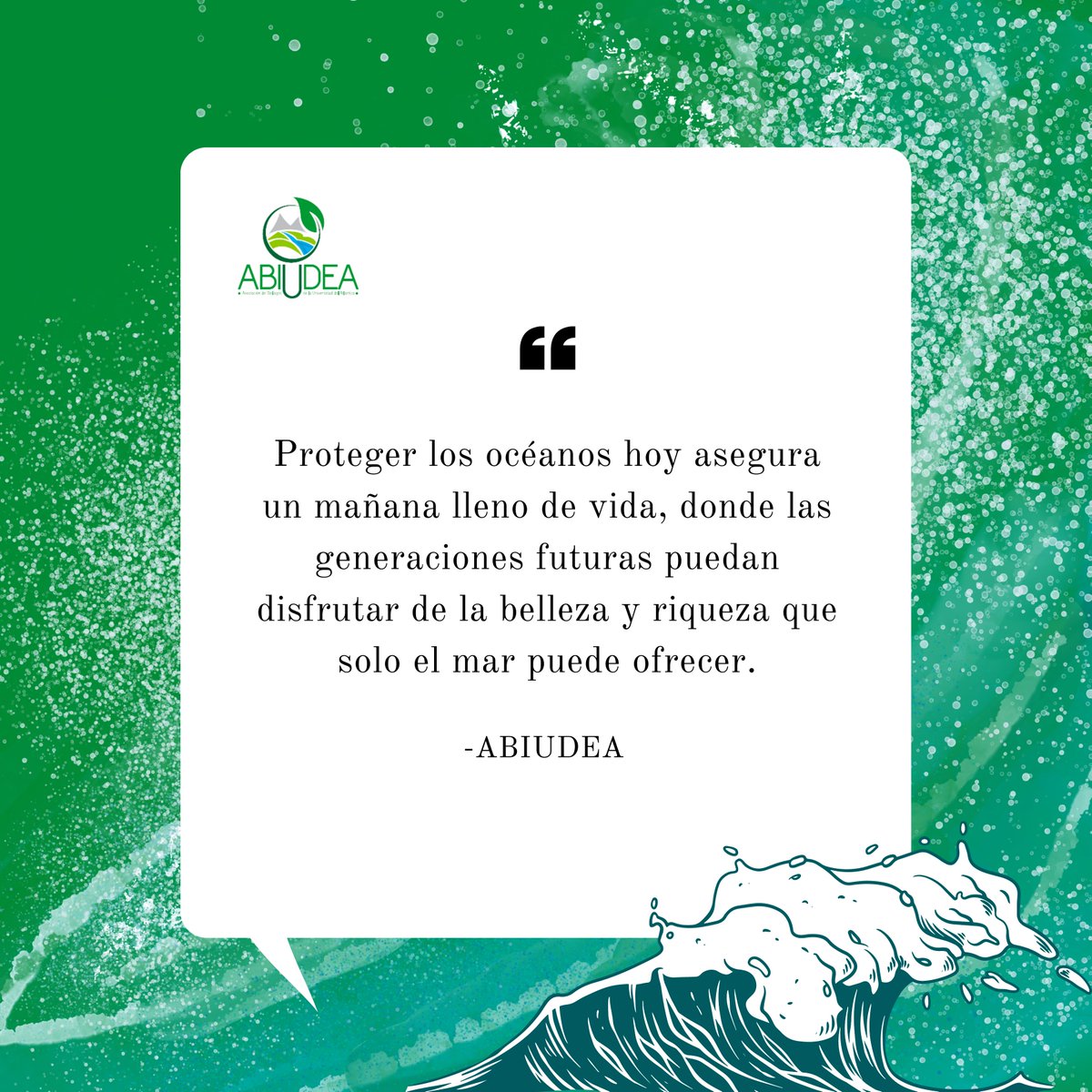 abiudeaoficial's tweet photo. Cuidemos los océanos hoy para un mañana lleno de vida y belleza. 🌊💙 #protegeelmar #futurosostenible https://t.co/Zuxxh51WDG