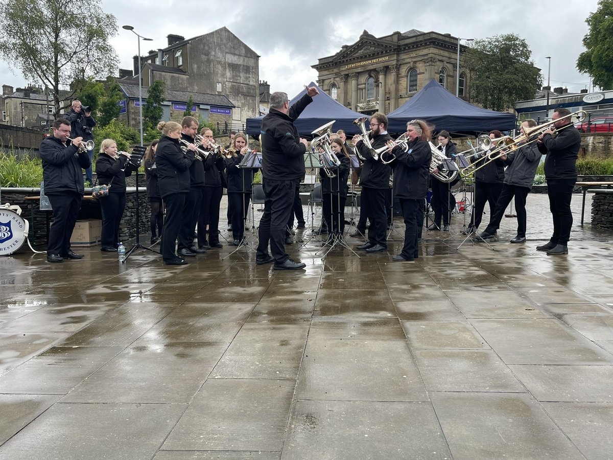 BessesBoysBand's tweet photo. Had a great time playing at the @BnD_Band March contest today with hymn tune Meditation - Abide with me and our contest March The Wizard. We even managed to stay dry! Let’s hope the adjudicator liked it! #BBB #BrassBand #MarchContest https://t.co/p9JD4FFygd