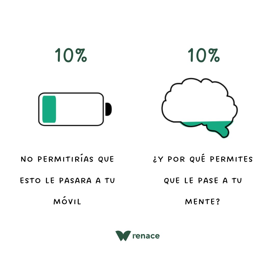 RenaceTca's tweet photo. Mantener tu mente cargada es fundamental, especialmente si has lidiado o estás lidiando con Trastornos de la Conducta Alimentaria. Al igual que cargas tu teléfono diariamente, es crucial recargar tu mente con pensamientos positivos y amor propio. https://t.co/t9OjQpb4bx