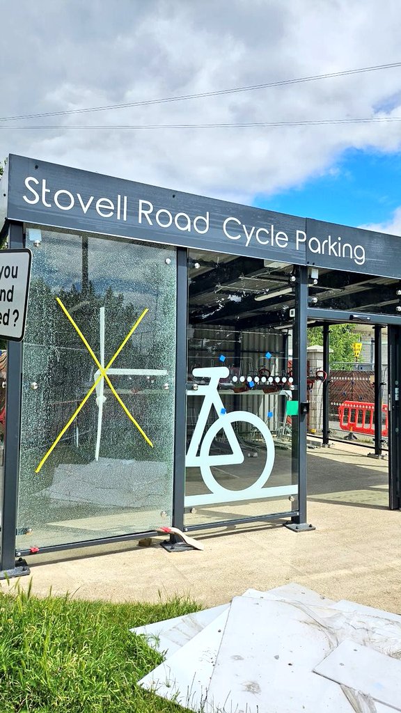 WAMActUK's tweet photo. Good to see the progress at the Stovell Road Cycle Parking facility today - although I'm curious to see what space there is for non-standard cycles...
#Cyclepods #CycleHub https://t.co/dlDfEUFNR9