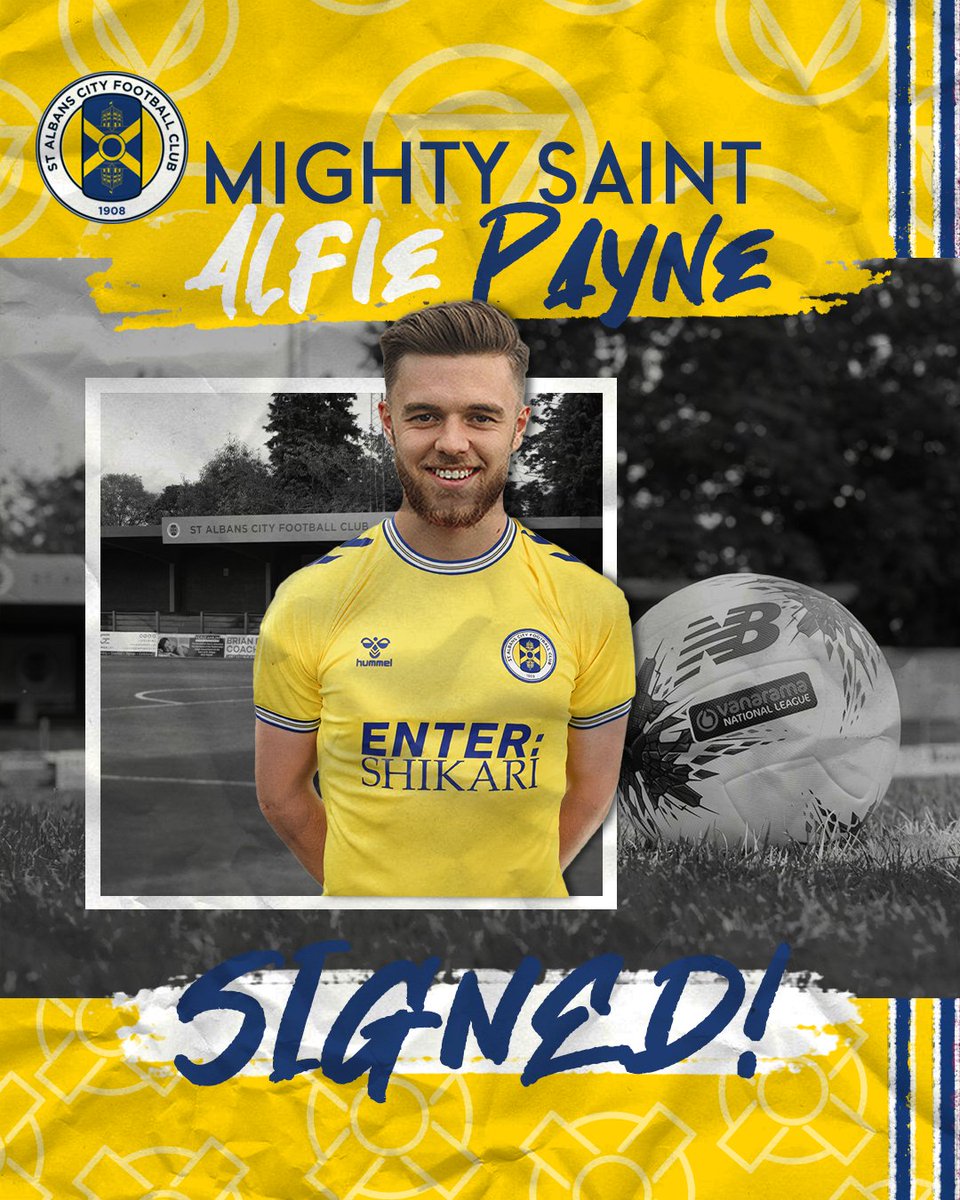stalbanscityfc's tweet photo. 📝 Welcome to the SAINTS Alfie!

🤝 The club is excited to confirm the arrival of midfielder Alfie Payne!

🌟 We are thrilled to welcome Alfie to our team this year!

#COMEONYOUSAINTS 😇 https://t.co/vRZ1buqXs2