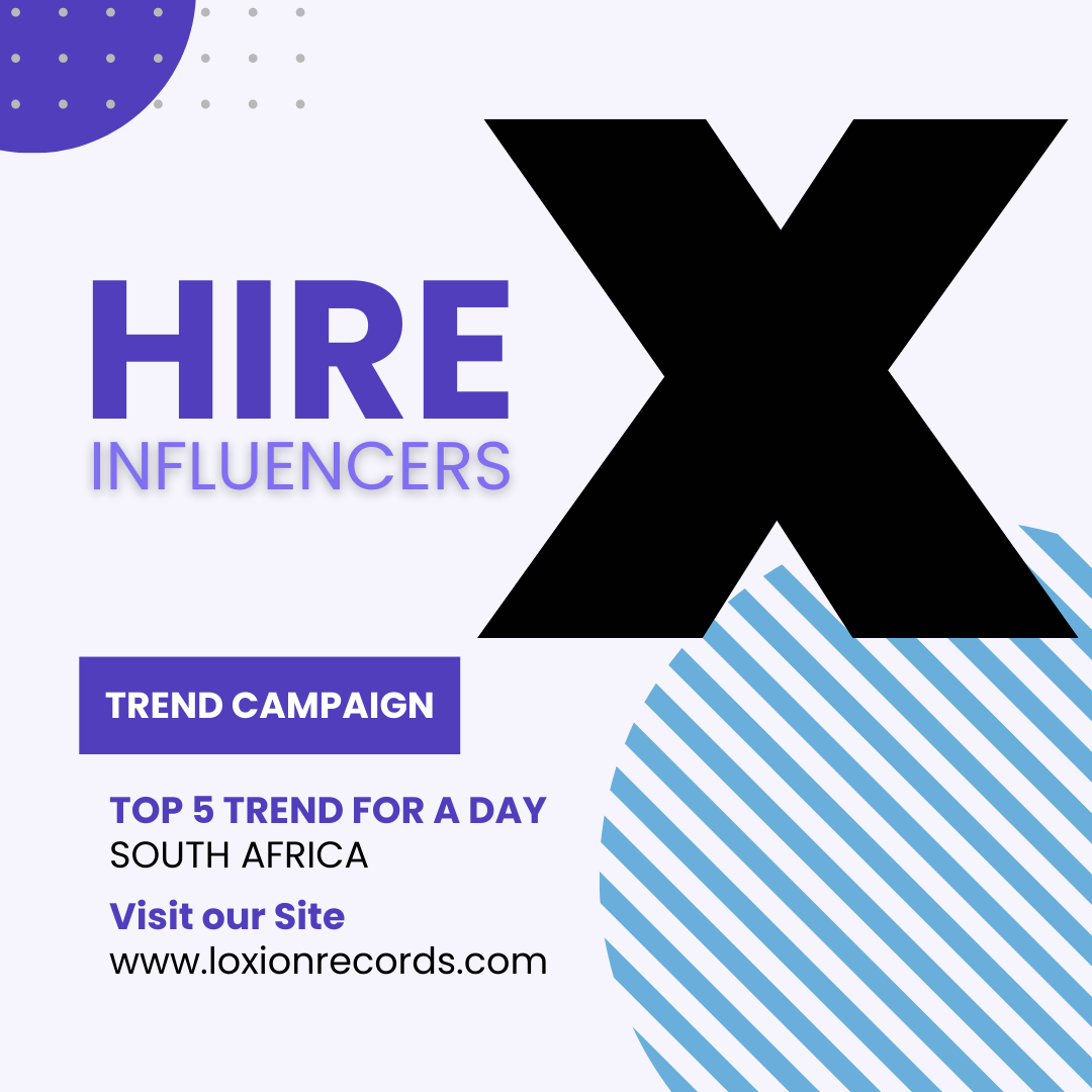 Loxion_Records's tweet photo. We are here to offer our support in implementing a TikTok campaign for you. Our team of influencers, who boast a substantial following and high engagement rates, will guarantee your campaign receives significant attention and secures a prominent position among South Africa trends https://t.co/BRye2L0Rjf