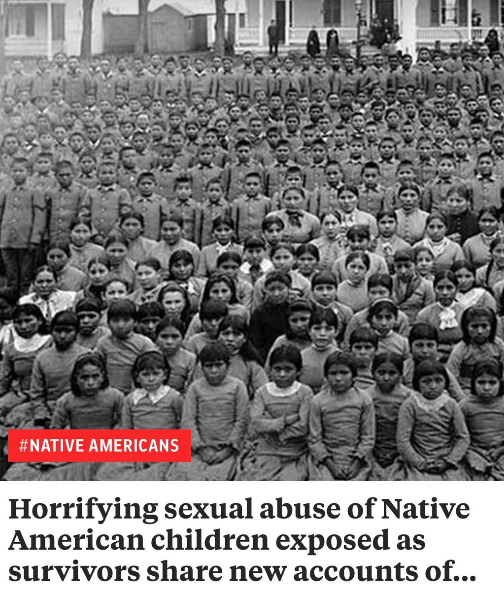 ROARas1's tweet photo. Horrifying sexual abuse of Native American children (over 100 years)exposed as survivors share crimes at Catholic boarding schools. 

“The schools were a 'perpetrator's wonderland.” 'If somebody says you get over the abuse, trust me, you don’t get over it”https://t.co/FDsMZvVsbX https://t.co/cvFz3qNP8w