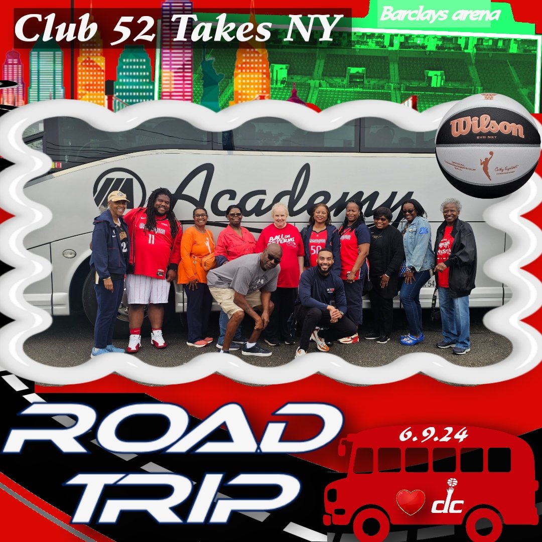 m_tilghman's tweet photo. Club 52 Road Trip to New York. @WNBA @WashMystics https://t.co/Hfjg1O1yWa
