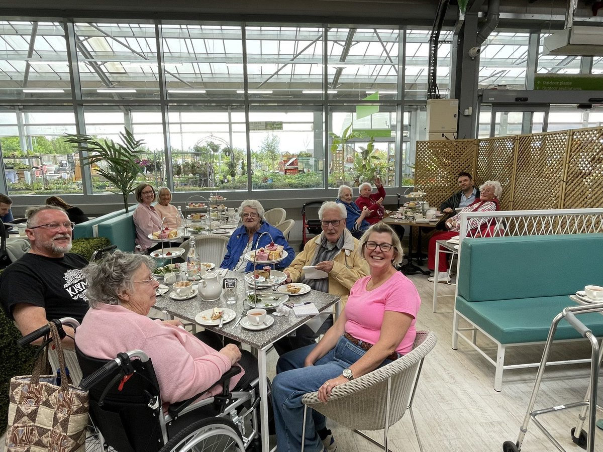 Fabulous afternoon tea at Percy Throwers.  All organised through <a href="/reengageuk/">Re-engage</a> if you’ve got a Sunday afternoon to spare once a month get involved it’s great fun and our guests so appreciate an afternoon of great company.  We are always looking for venues and volunteers!