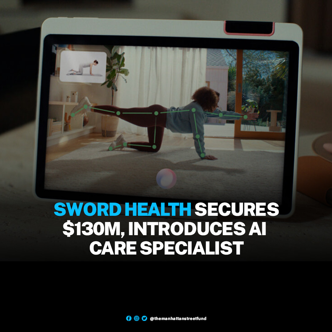 ManhattanStfund's tweet photo. Sword Health, a true pioneer in the realm of AI-powered healthcare delivery, has just announced a significant $130M financing round.
#SwordHealth #AIHealthcare #HealthTech #FundingRound #Investment #TechNews https://t.co/AjV8CrAWco