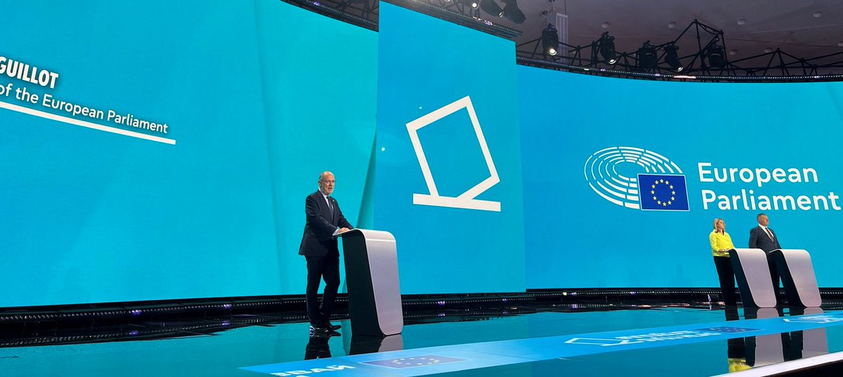 European election night coverage has begun!

Stay tuned throughout the evening for national estimates, provisional results, EP seat projections as well as statements from Parliament leaders and Commission Presidency candidates.

Live⤵️
europa.eu/!n6pmp7