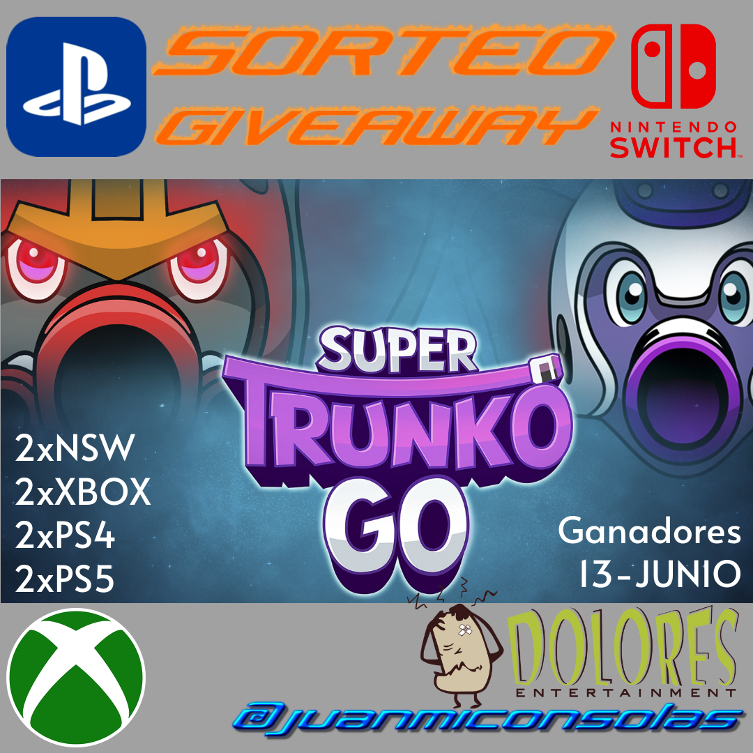 JuanmiConsolas's tweet photo. #Sorteo #GiveAway #SuperTrunkoGo
8 keys EU 🇪🇺
2x #Xbox
2x #NSW
2x #PS4
2x #PS5
Pasos:
❤️Like
🔄Retweet
👥Folow:me & @Dolores_Ent
🏷️Etiqueta un amig@ y plataforma (sólo una)
#GiveAwayCental #sorteodaysofplay #playstation #GiveawayAlerts #giveaway #Nintendoswitch #psnkey #game https://t.co/DmpYhUpAOu