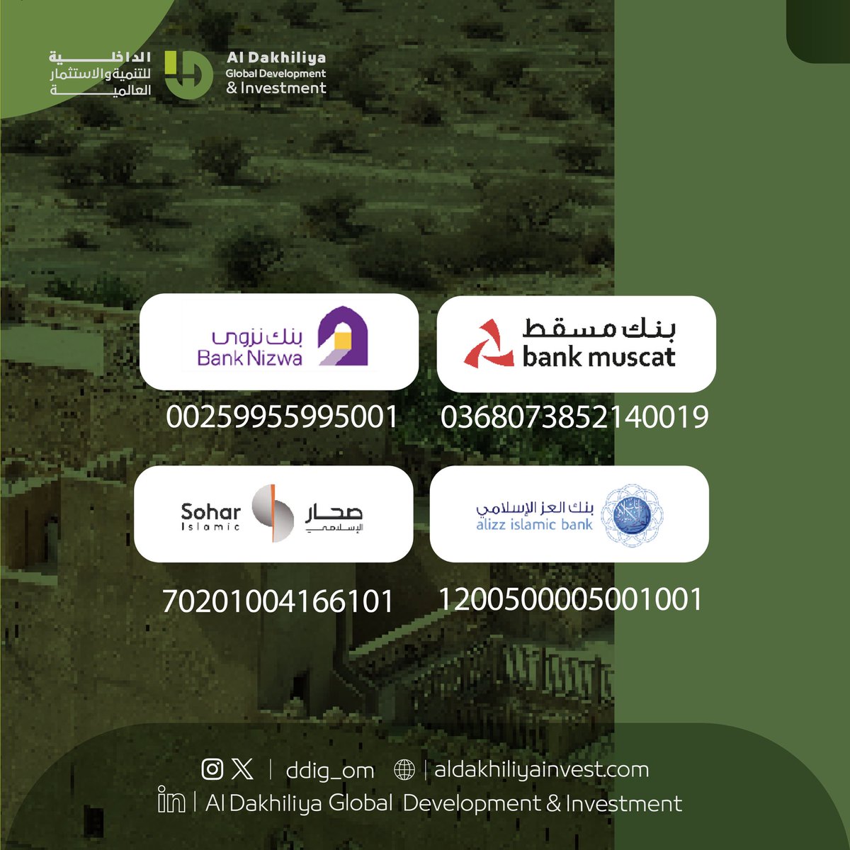 ddig_om's tweet photo. اغتنم آخر فرصة للمساهمة في شركة الداخلية للتنمية والاستثمار العالمية💰 https://t.co/pB3jN4zCbg