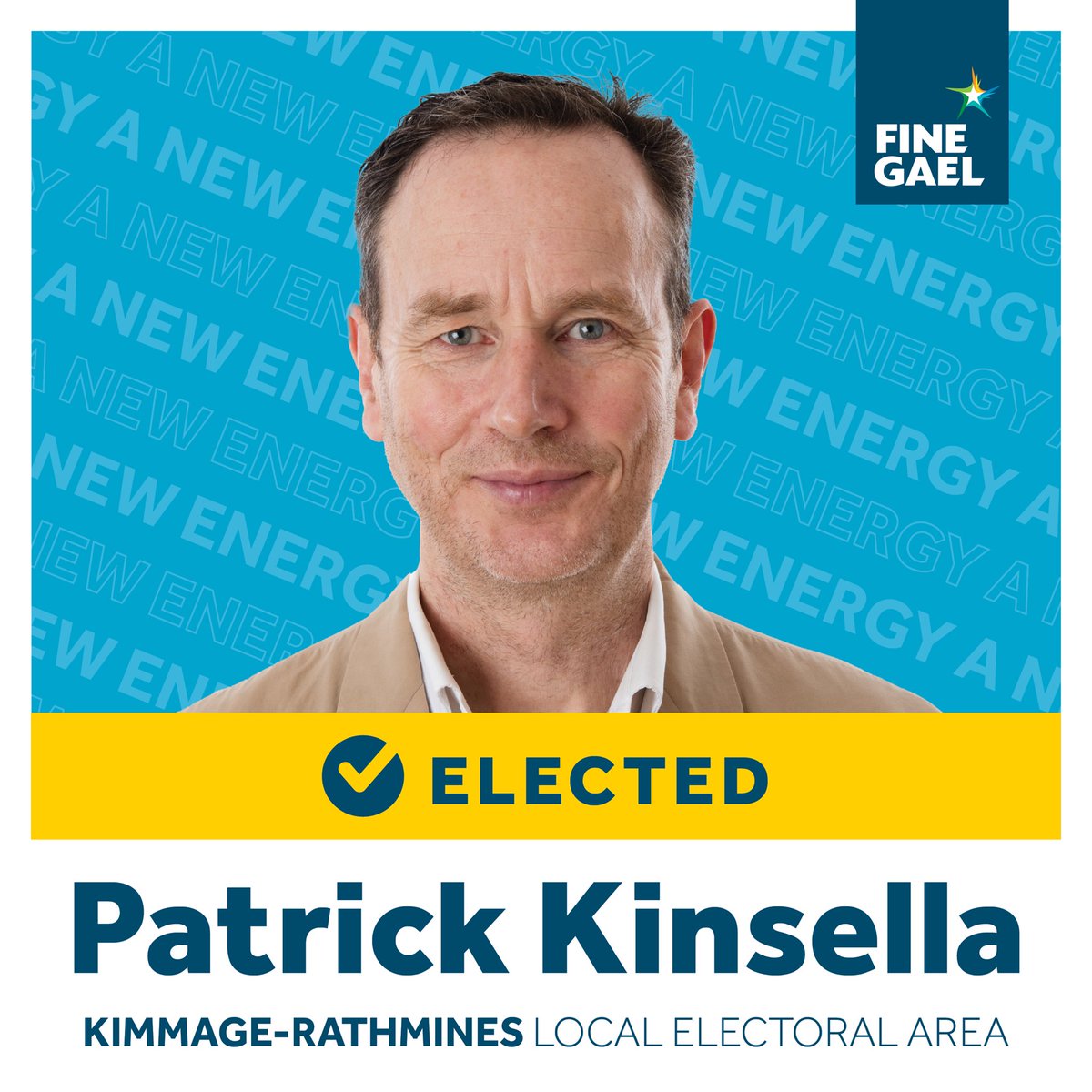FineGael's tweet photo. 🗳️ELECTED: Congratulations to @Paddykinsella on being elected to Dublin City Council https://t.co/m5H5Fb4NH2