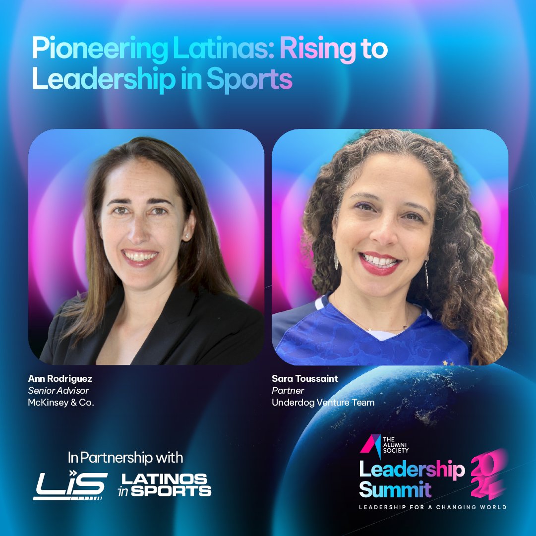 alumni_society's tweet photo. In partnership with LiS™: Latinos in Sports, join us for a compelling session spotlighting the remarkable journeys of Latinas to the sports industry boardroom. Moderaded by @GreydyDiaz 🎤
Register now: https://t.co/HbrBwPz0jj
#TheAlumniSociety #LeadershipforaChangingWorld https://t.co/1DZSNnm5jM