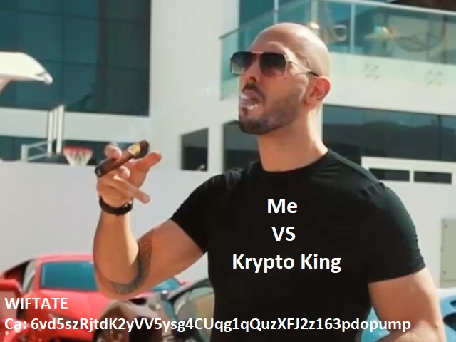 BaxtersBack837's tweet photo. @Cobratate Do you accept @thekryptoking_ Sparring Request?? #WIFTATE #TATEWIFHAT Ca: 6vd5szRjtdK2yVV5ysg4CUqg1qQuzXFJ2z163pdopump https://t.co/QnQCnQ2eX4