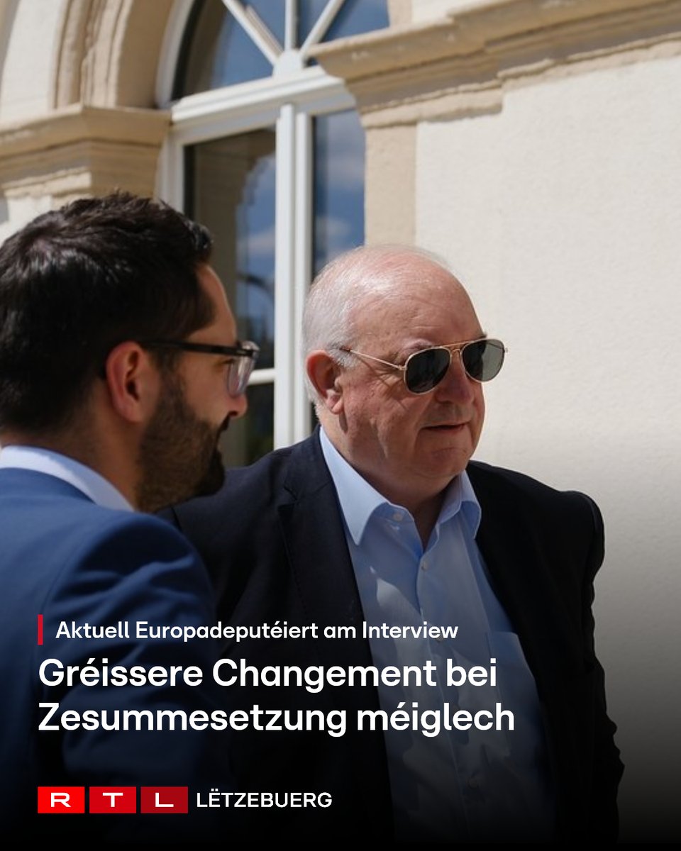 RTLlu's tweet photo. #Lëtzebuerg huet 6 Europadeputéiert, dat bleift och no de #Walen esou. Et kéinten um Enn vum Dag awer aner Politiker direkt an d'Parlament gewielt ginn. https://t.co/2vek3fSia0 https://t.co/gtIvxBZrLB