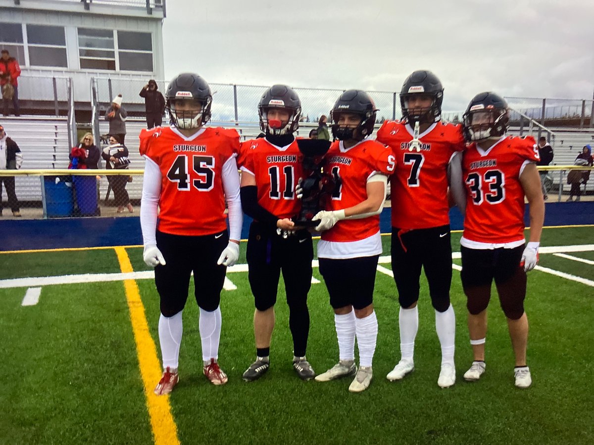 ChadJHill's tweet photo. Fun afternoon of high school football. Huge thanks to Coach Lesko and the Jasper Place Rebels. Sturgeon takes home the trophy in the inaugural Red &amp; Black Bowl. https://t.co/gK3WQyVaa7