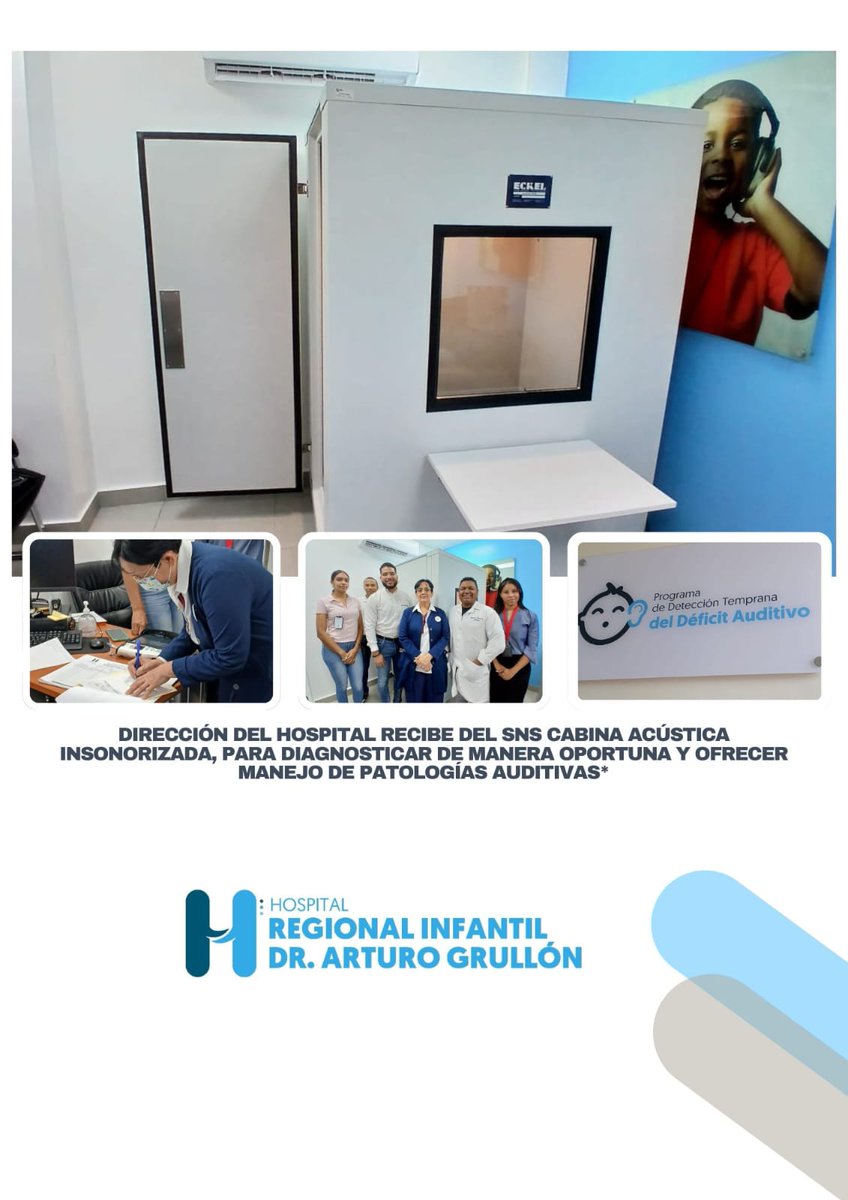 DoctorInfantil's tweet photo. Recibimos cabina acústica insonorizada para el Programa de Detección Temprana del Déficit Auditivo, la cual permitirá realizar estudios de audición de manera precisa, confiable y de calidad a los pacientes que lo requieren. https://t.co/QRqAMHe3S2
