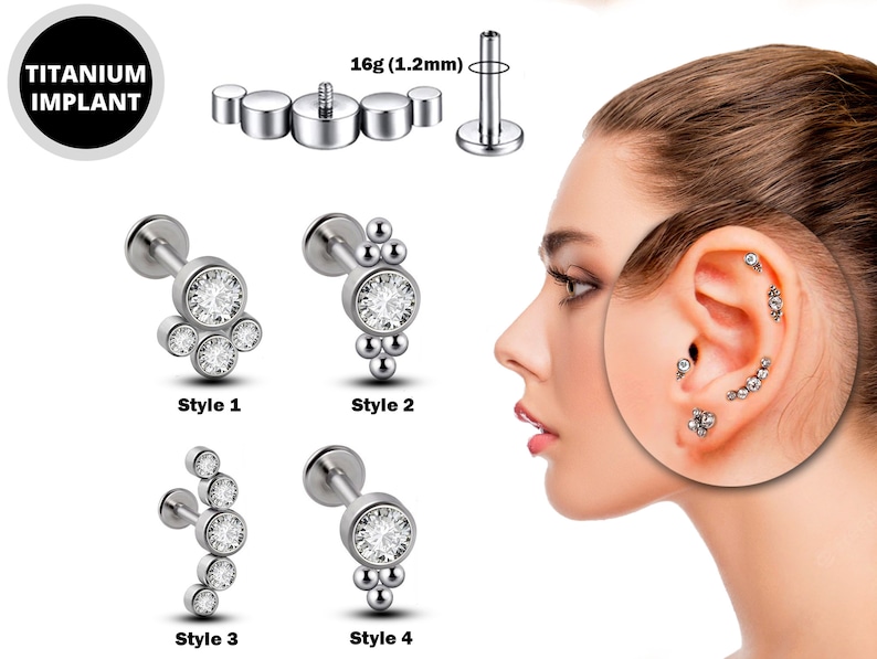 piercednlovely's tweet photo. Titanium Tragus Earring 16g Lobe Piercing Earring Jewelry with CZ Crystals-Labret Ear Stud Cartilage, Helix,Upper Ear,Conch,Lip Studs. #traguspiercing  #cartilagepiercing #internallabret #lobepiercing #flatbacklabret #titaniumdlabret #upperearpiercing
🛒https://t.co/BD8dopfjQA https://t.co/FpBUe5rQLE