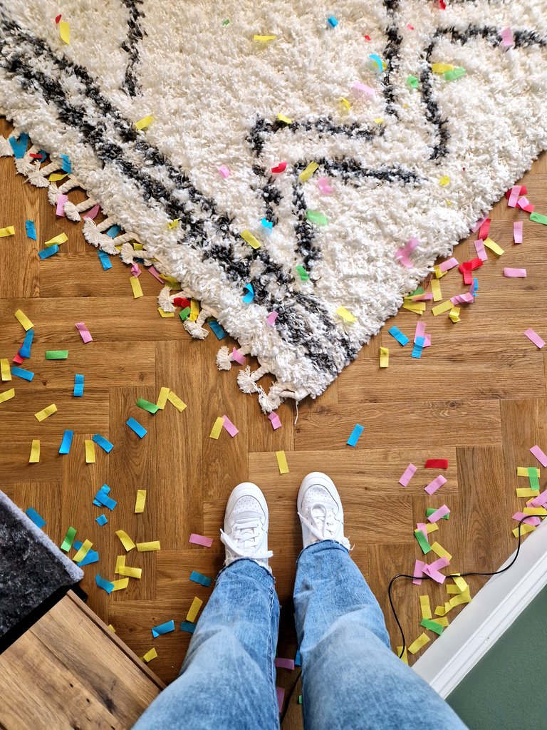 The aftermath of a party with eleven 10/11 year old girls. I need a lie down!