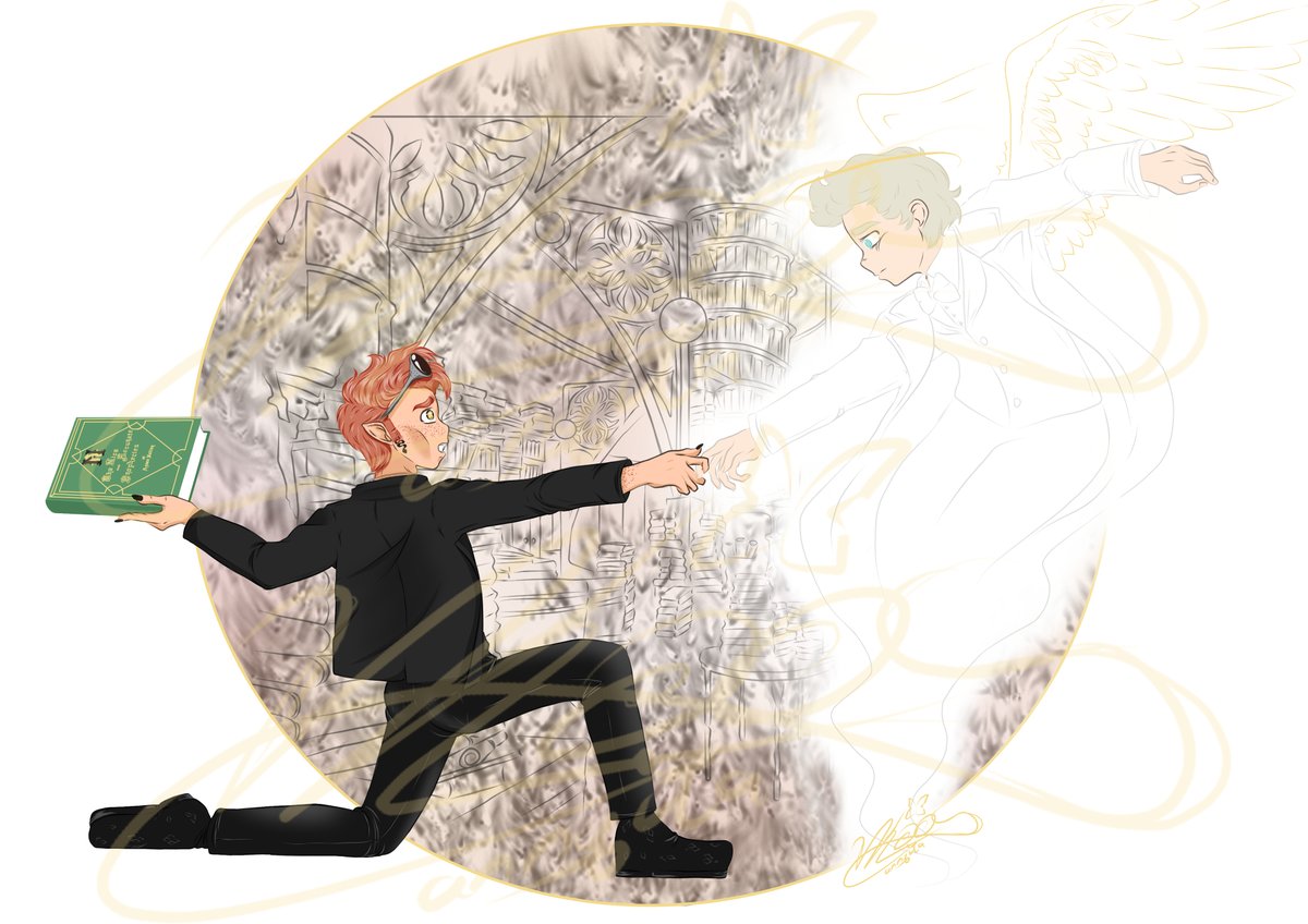 SangitaChan's tweet photo. Good Omens Dance
Lost my Friend
#myart #fanart #goodomens #ineffablehusbands #crowley #aziraphalexcrowley #azicrow #aziraphale #invitationtodance #clipstudiopaint #Completed #illustration #love #lostmyfriend #angel #agnesnutten #prophecy #bookshop #book https://t.co/8uQYB6ej2T