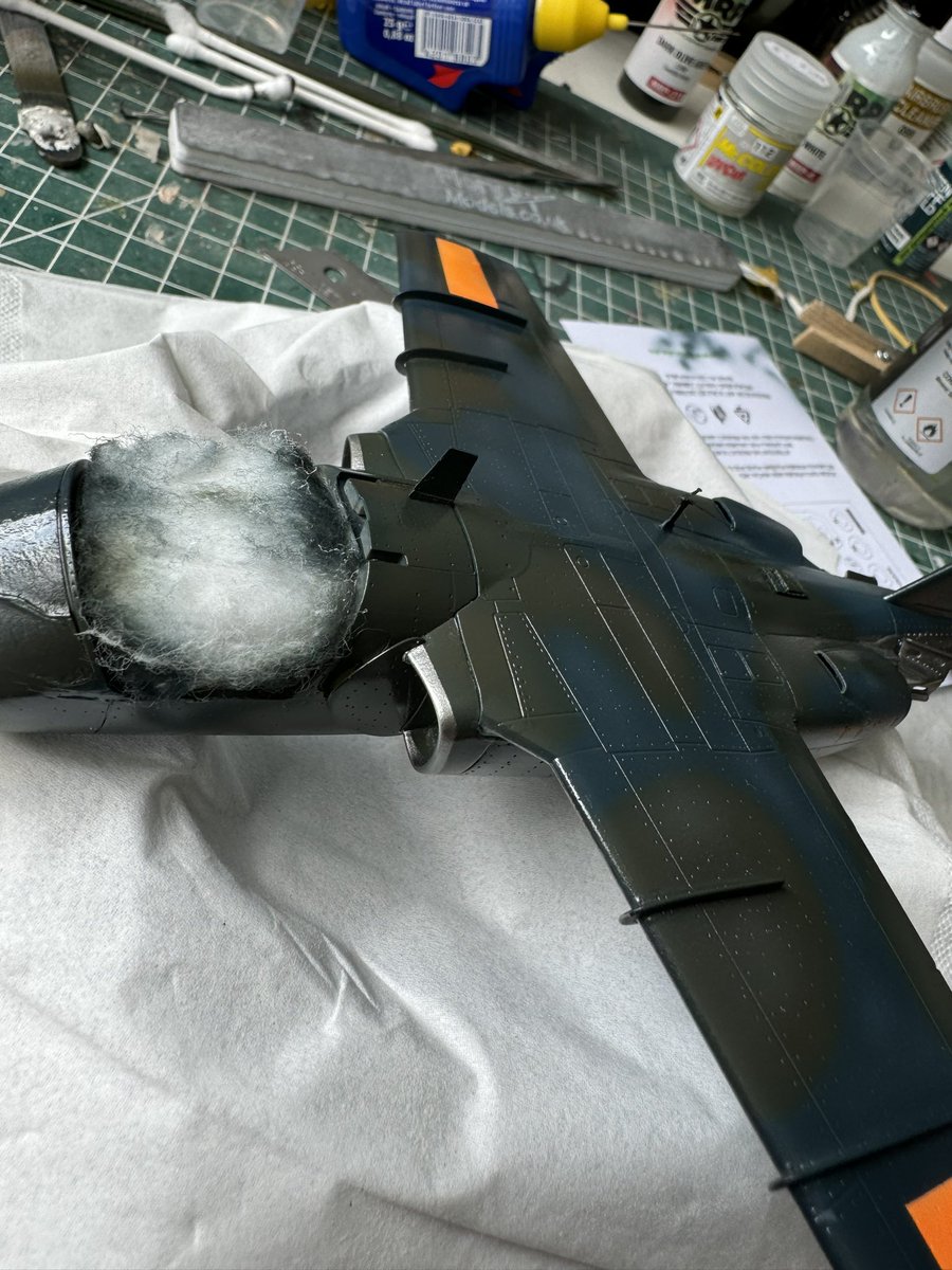 EvertWZ's tweet photo. Gloss coat ✅. Now I have to let it dry for a few days. Next step: decals.
#sk60 #saab #scalemodel #scalemates https://t.co/MfMKQeB4Mv