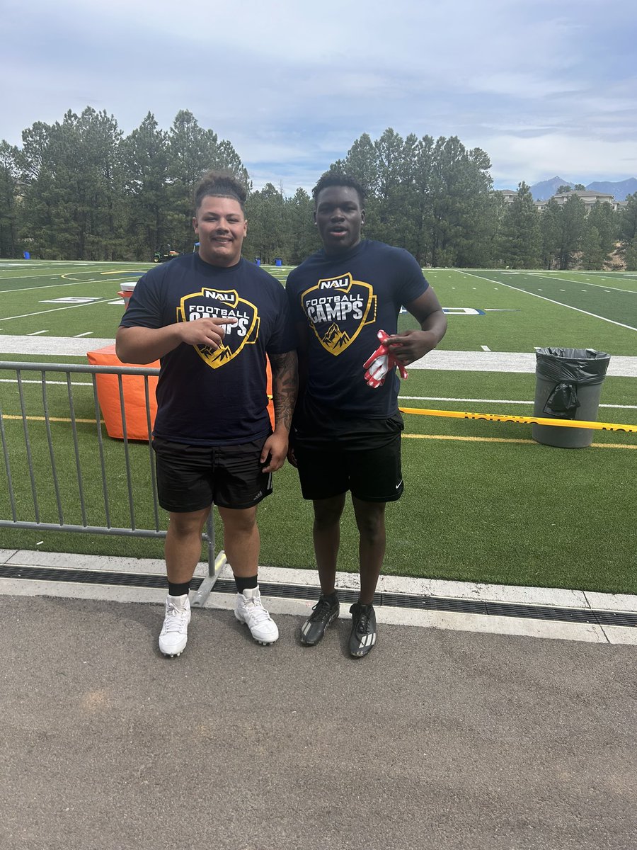 Excited to watch two of Pinal County’s most dominant Big Men compete at the <a href="/NAU_Football/">NAU Football</a> 🪓 Mega Camp‼️ 

2025 C/DT <a href="/cevedialelend57/">lelend cevedia</a> 💪

2025 DE <a href="/athiaunarol/">Athiaun Arol</a> 💨