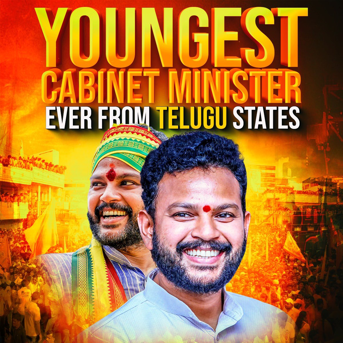 Shukoor_TG's tweet photo. #CongratulationsAnna"
సిక్కోలు సింహం, ఎర్రంనాయుడు బిడ్డ, రామ్మోహన్ నాయుడు అన్నకి కేంద్ర మంత్రి పదవి రావటం చాలా ఆనందకరం. 💐💐
@RamMNK https://t.co/0gx0Ihh1ut