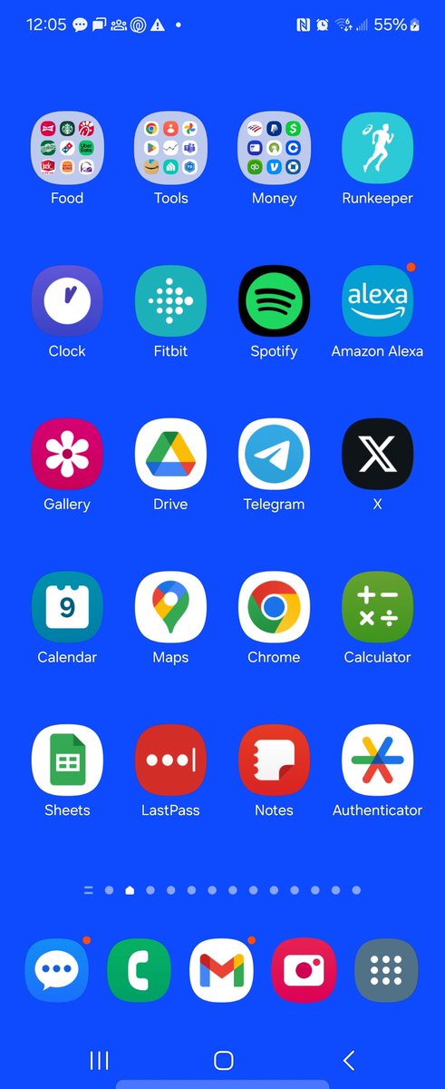 BrianBleifeld's tweet photo. What are the main apps on your home page.  Just added X, Spotify and Fitbit replacing Instagram and Facebook. https://t.co/2wI7jNiJeS
