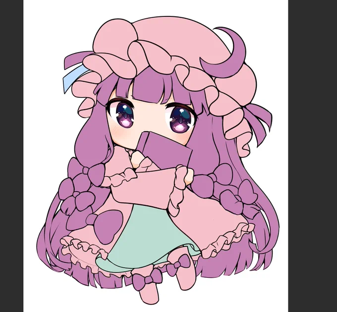 塗りの途中だけどかわいい パチュリー 