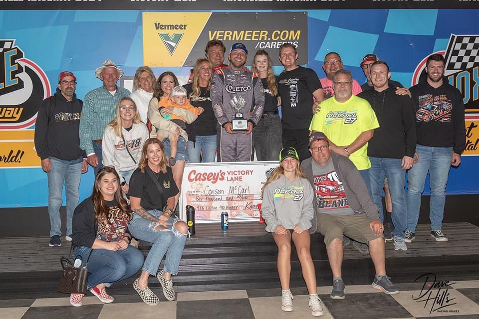 CarsonMcCarl's tweet photo. We got the win last night @knoxvilleraces! We have had a fast car all season, and we were able to get the job done! Thank you to all of our partners who support us, and our fans! A great night overall, with a great group of people! 
@JetcoJW @JetcoNW @kldeberg  @brianrshafer https://t.co/e4UON0yR53