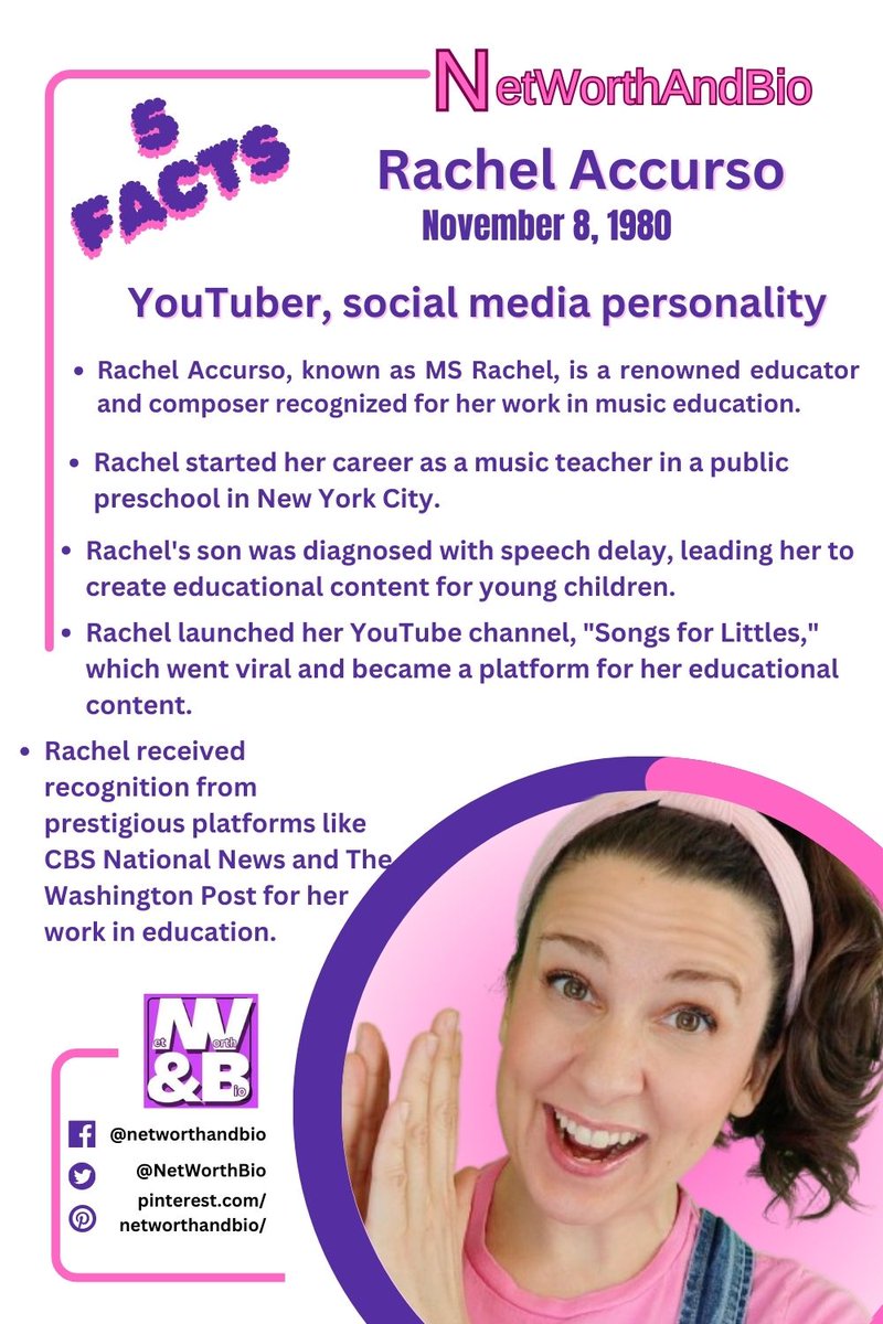 NetWorthBio's tweet photo. "From music teacher to multi-millionaire 💸🎶 Meet MS Rachel, the inspiring educator who turned her passion into a fortune. Read her story now

https://t.co/Rxu0Vb9Syd

#RachelAccurso #networthandbio #nethworth #CelebrityNetWorth #CelebrityBio https://t.co/ovZ7BK9ozJ