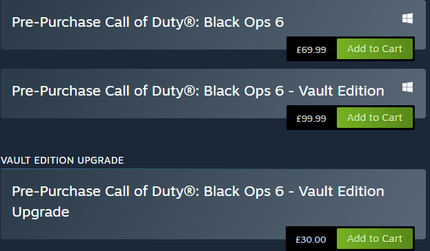 frkture's tweet photo. Pre Orders Are Now Live On Steam For Black Ops 6 #BlackOps6
https://t.co/EgBnpisGn9 https://t.co/RVMVnliCZf